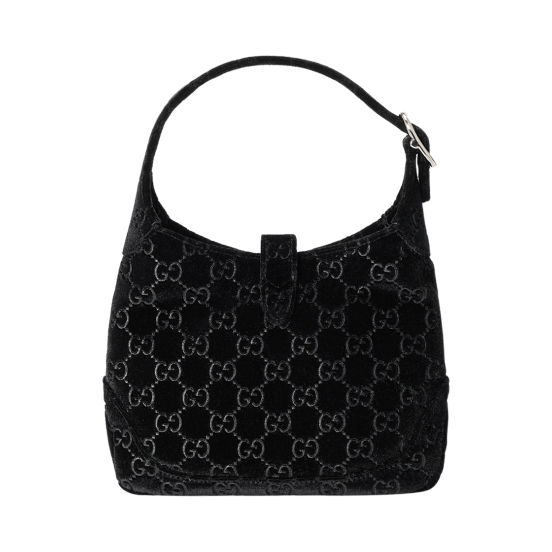 구찌 재키 1961 스몰 숄더백 블랙 GG 벨벳(Gucci Jackie 1961 Small Shoulder Bag Black GG Velvet) - 4