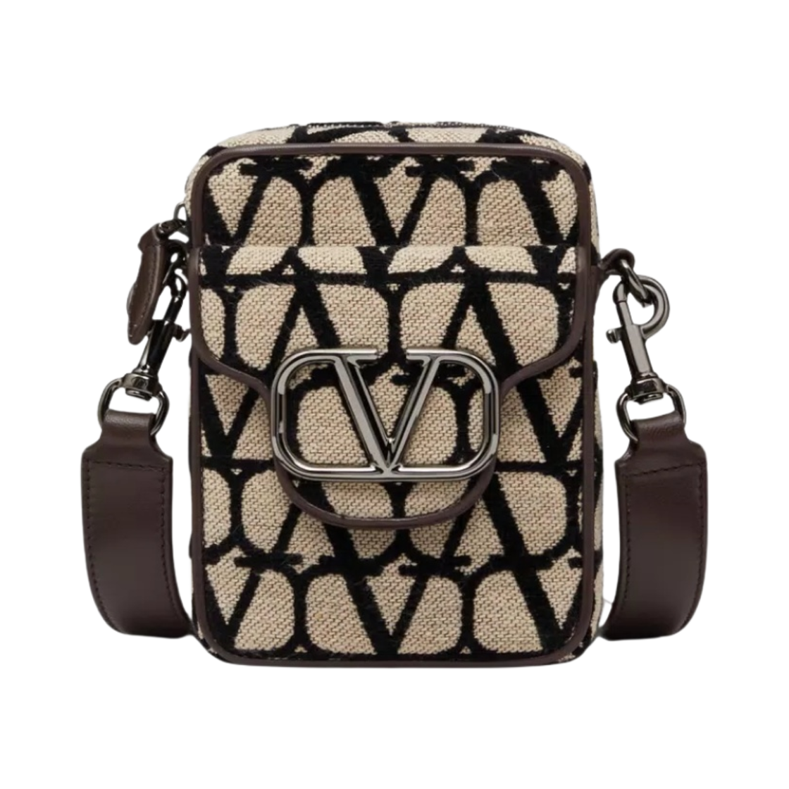 발렌티노 트왈 아이코노그래피 미니 로코 숄더백 베이지 블랙(Valentino Toile Iconographe Mini Loco Shoulder Bag Beige Black) - 1