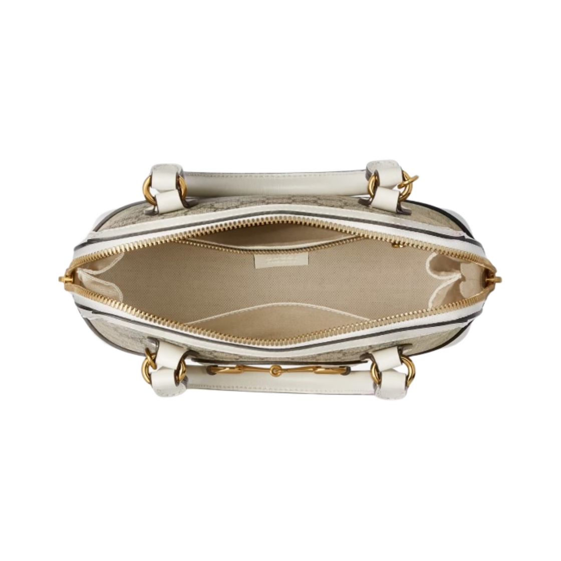 구찌 홀스빗 1955 스몰 탑 핸들백 베이지 에보니 화이트(Gucci Horsebit 1955 Small Top Handle Bag Beige Ebony White) - 3