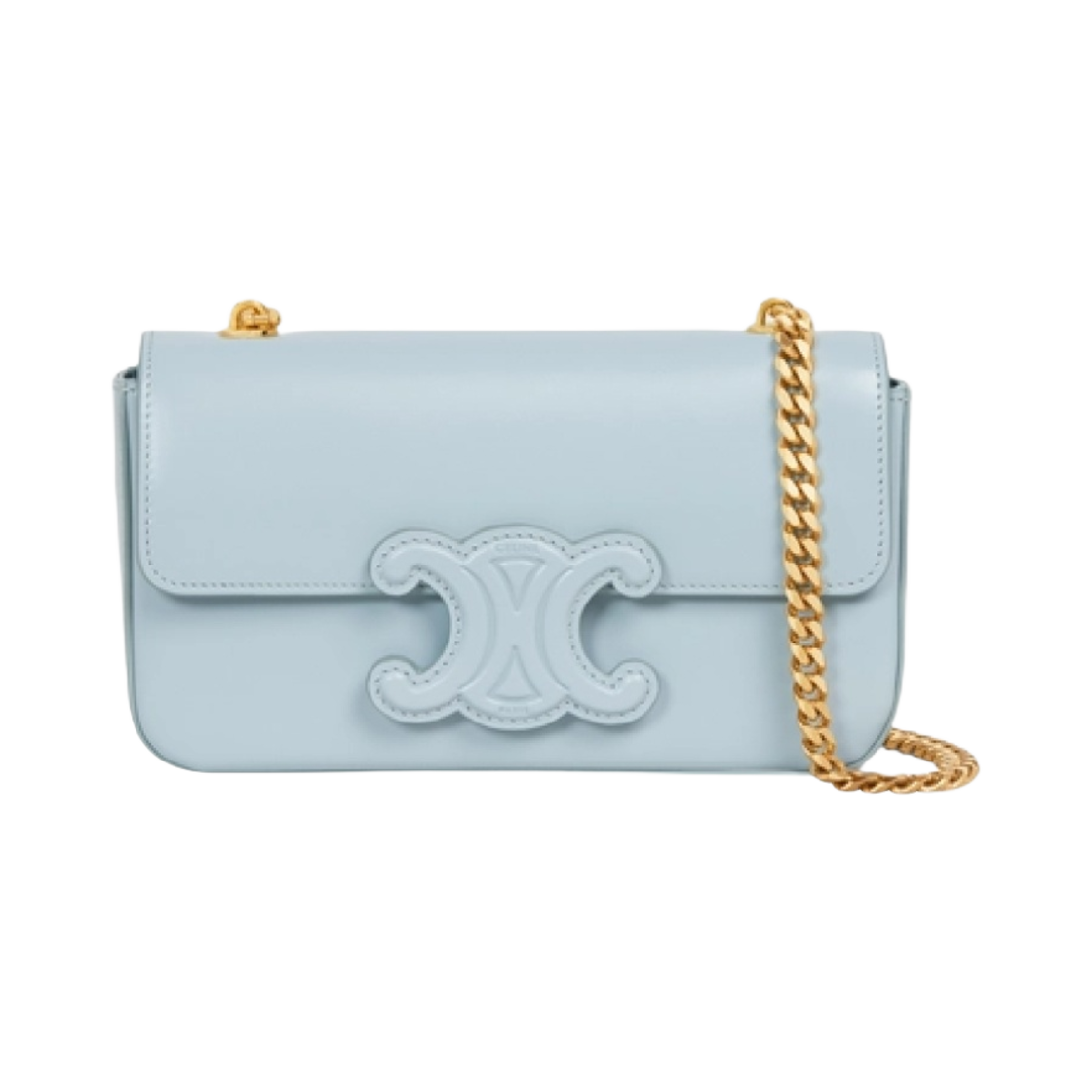 셀린느 퀴르 트리옹프 샤이니 카프스킨 체인 숄더백 아이스 블루(Celine Chain Shoulder Bag Cuir Triomphe in Shiny Calfskin Ice Blue) - 1