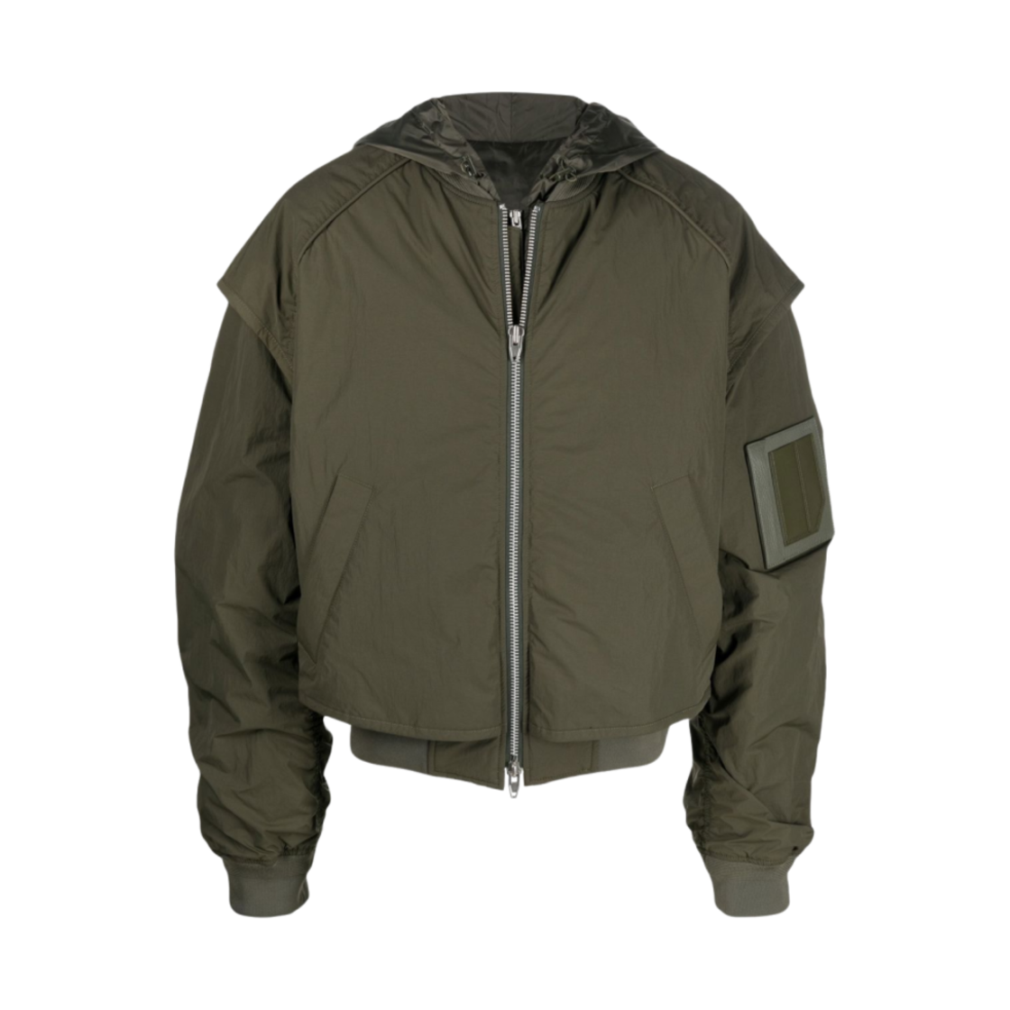 준지 후드 디테처블 MA-1 점퍼 카키 - 23SS(Juun.J Hood Detachable MA-1 Jumper Khaki - 23SS)