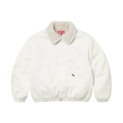 Supreme Faux Shearling Lined Bomber Jacket White - 24FW
