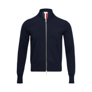 Thom Browne Center Back Stripe Milano Stitch Bomber Jacket Navy