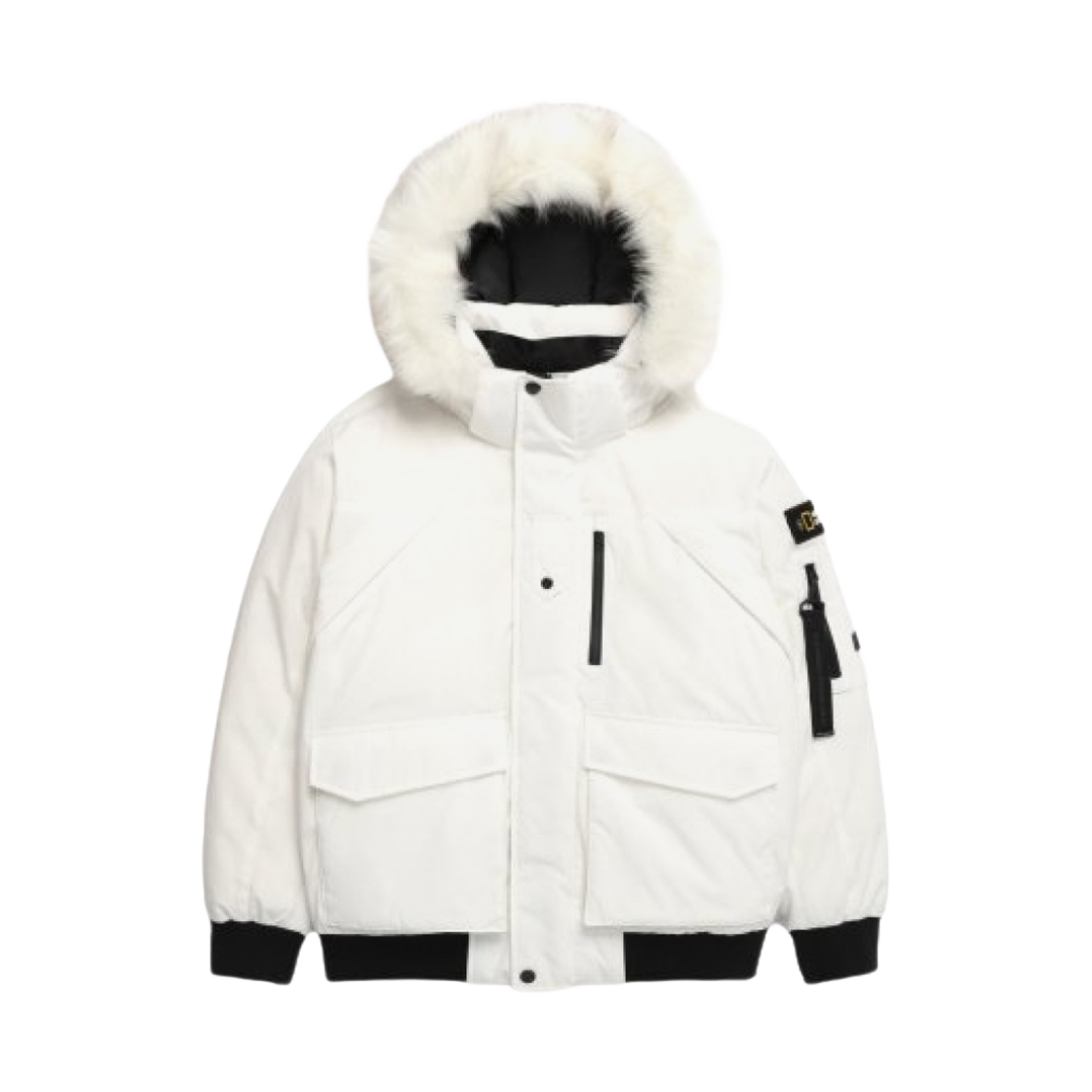 N234MDW930/N234MDW030 National Geographic Taruga Fur Trim Hood Down Jumper Ivory