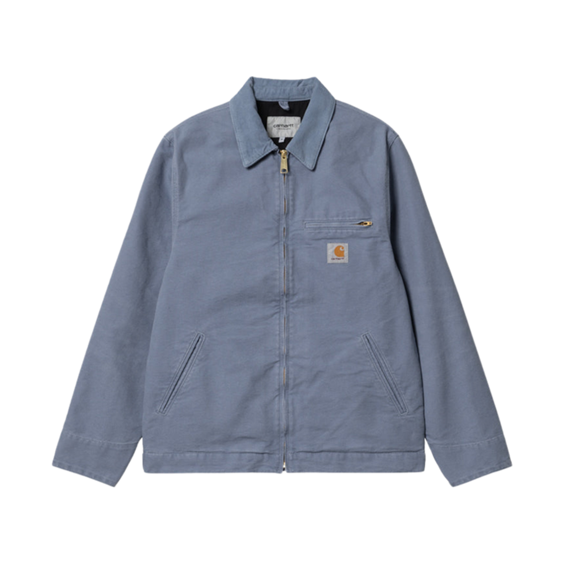 칼하트 WIP 언라인드 디어본 캔버스 디트로이트 자켓 베이 블루 에이지드 캔버스 - 스프링