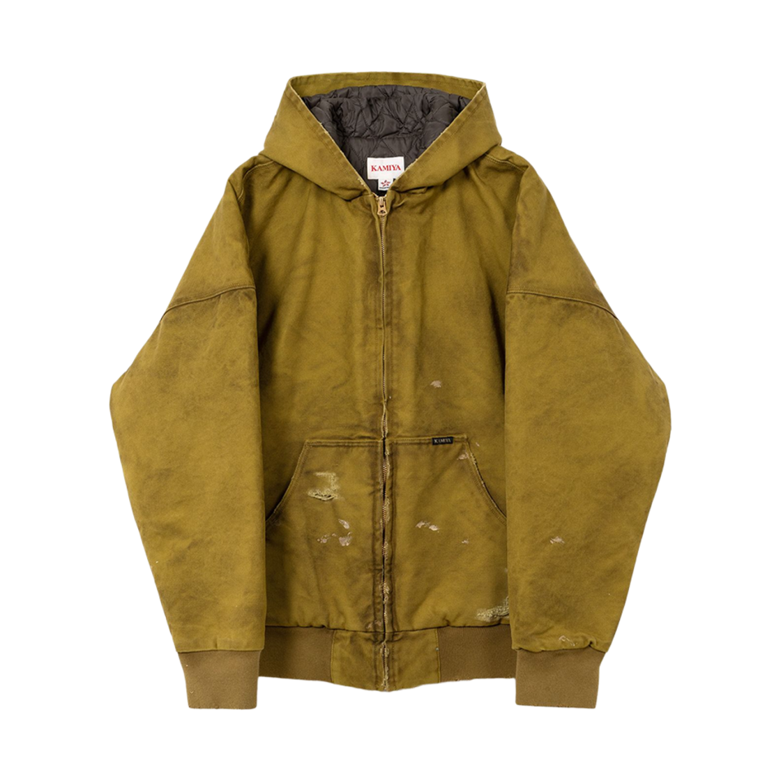 G14BL033 Kamiya Boro Duck Zip Parka Yellow