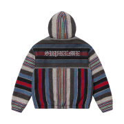 Supreme Woven Stripe Hooded Jacket Black - 25SS