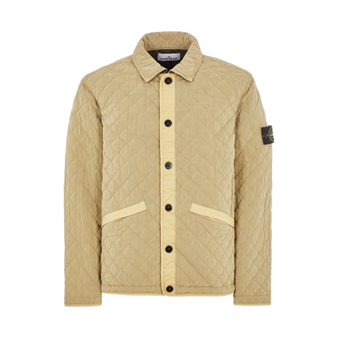 7915Q0933-V0091 Stone Island Q0933 50 Fili Quilted-TC Light Brushed Nylon Cotton Canvas Lightly Padded Jacket Ecru - 23FW