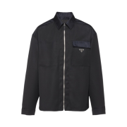 Prada Wool and Re-Nylon Shirt Black