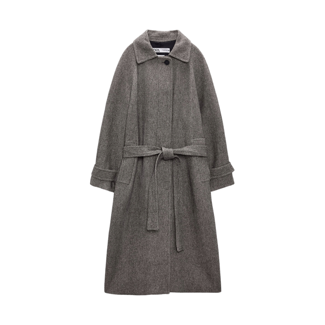 (W) 자라 프리미엄 이탈리안 울 패브릭 코트 그레이((W) Zara Premium Italian Wool Fabric Coat Grey)