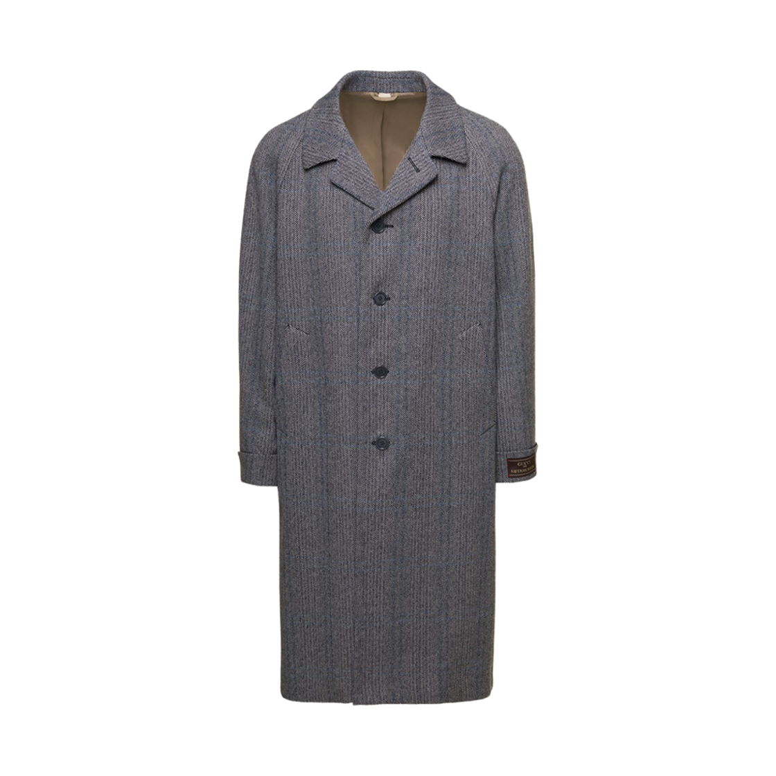 구찌 익스퀴짓 하운즈투스 울 캐시미어 롱 코트 그레이(Gucci Exquisite Houndstooth Wool Cashmere Long Coat Grey) - 1