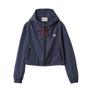 (W) Miu Miu Technical Fabric Blouson Jacket Navy