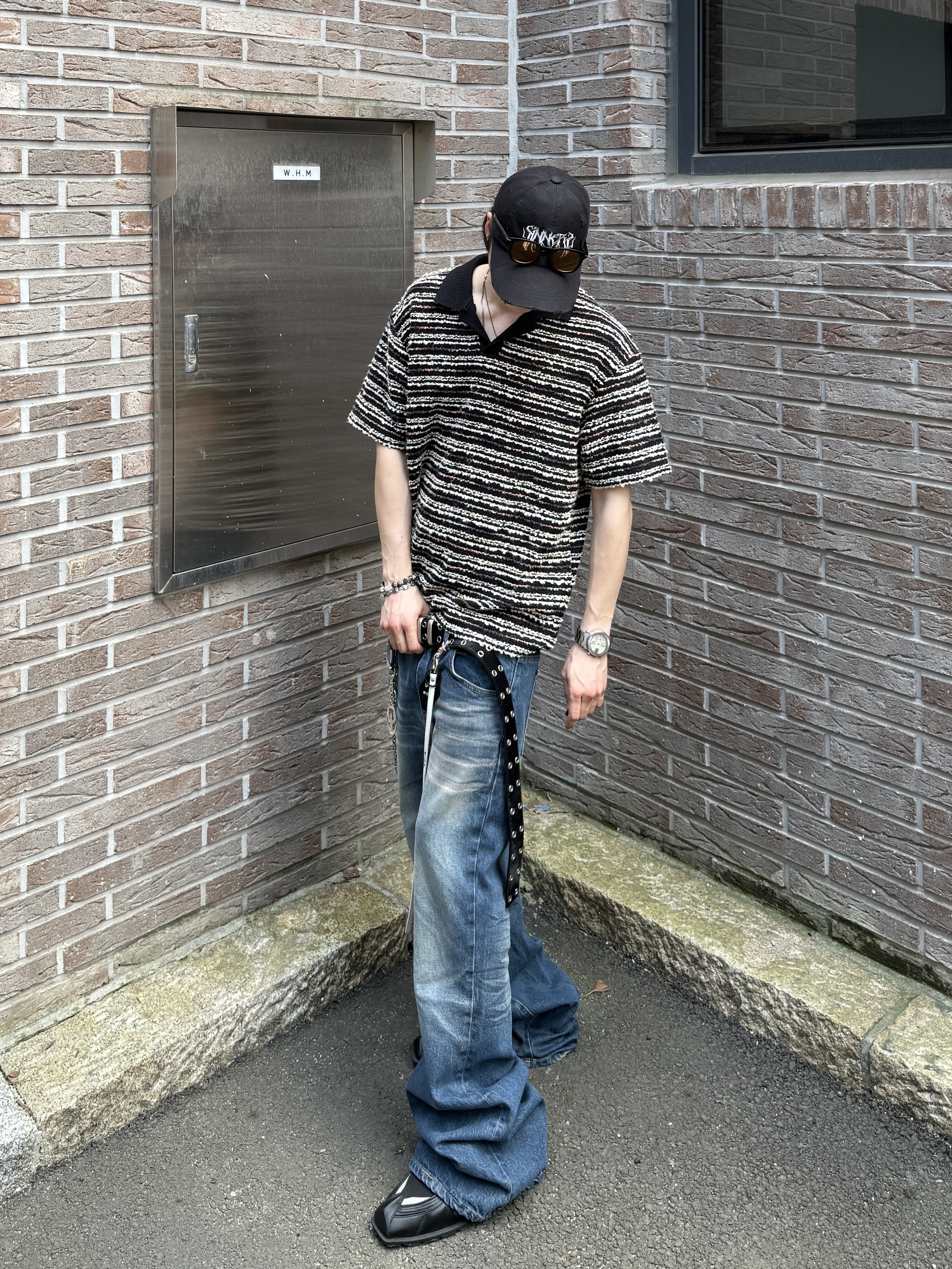 Nike x Martine Rose Shox MR4 Black, Civision by CSC Sinners Cap 착용 스타일 - 1