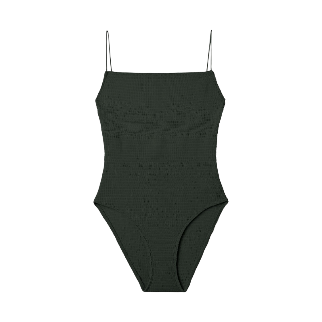 (W) 토템 스목 스윔수트 다크 그린((W) Toteme Smocked Swimsuit Dark Green) - 1