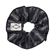 (W) Mischief Jacquard Scrunchie Black
