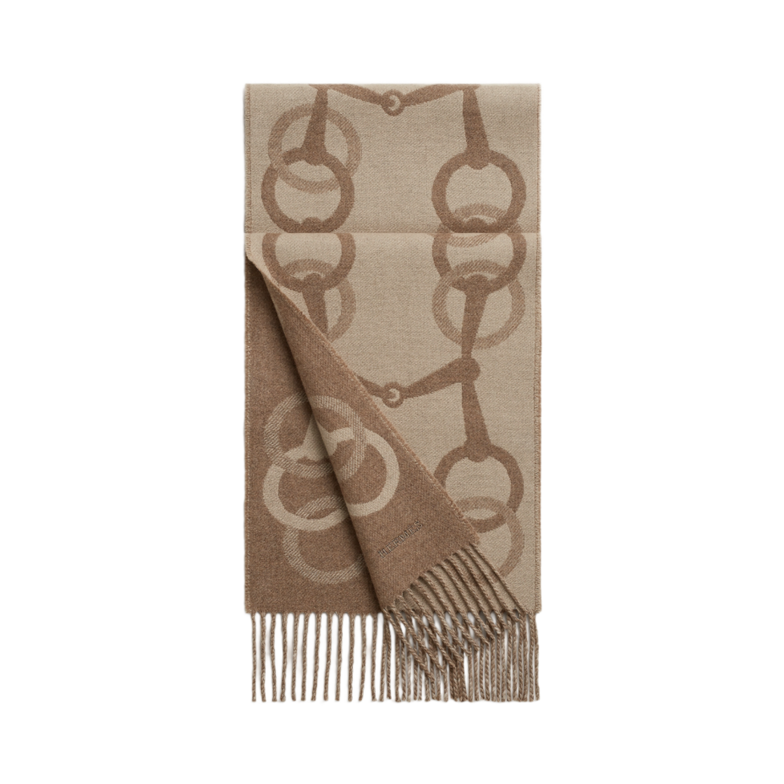 H394809T05 Hermes Any Mors Muffler Marron Glace Craie