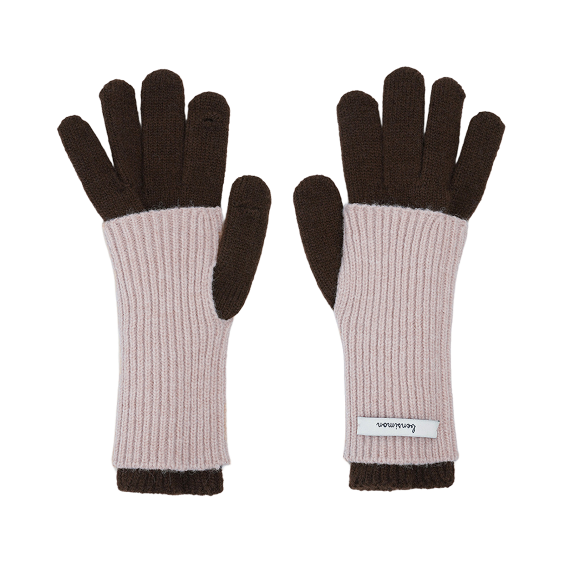 BS4FGV822BR Bensimon Warmer Glove Set Brown/Dusty Pink