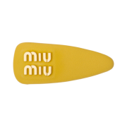(W) Miu Miu Nappa Leather Hair Clip Sunny Yellow