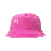 Stussy Washed Stock Bucket Hat Magenta