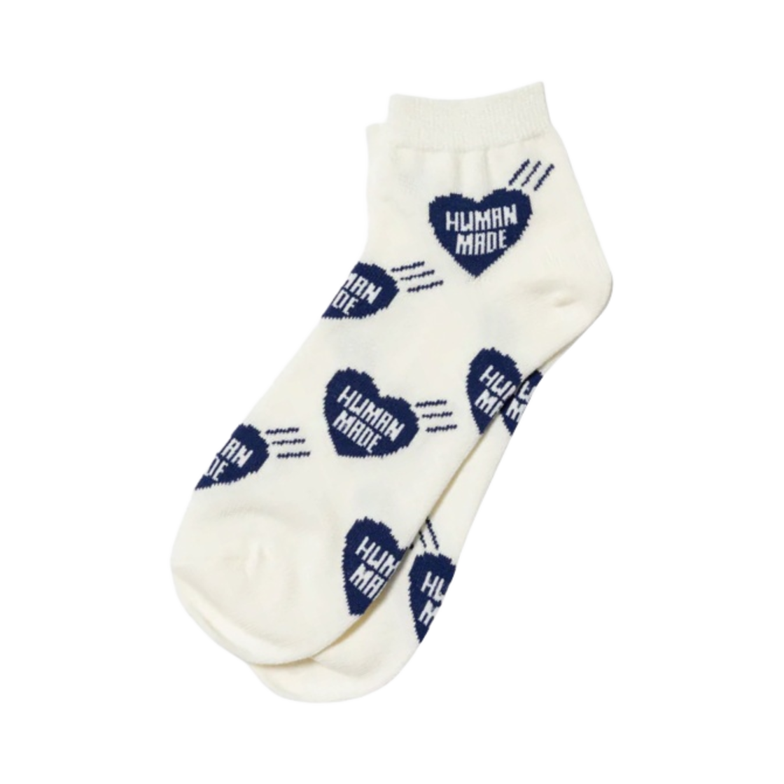 휴먼 메이드 숏 하트 패턴 삭스 네이비(Human Made Short Heart Pattern Socks Navy) - 1