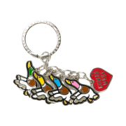 Human Made Flying Duck Keyring Silver