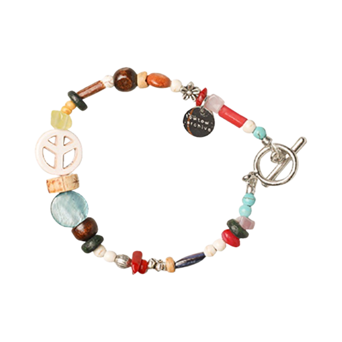 토우토우 아카이브 피스마크 심볼 팔찌 아이보리