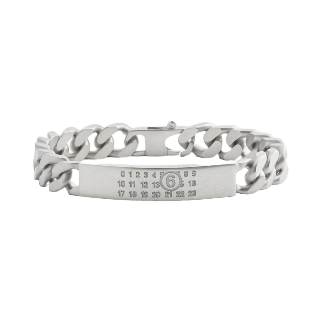 SM6UY0049SV0235952 (W) MM6 Maison Margiela Classic Chain Bracelet Palladium