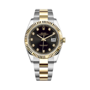 Rolex Datejust 41mm 126333 Bright Black Diamond-Set Oyster
