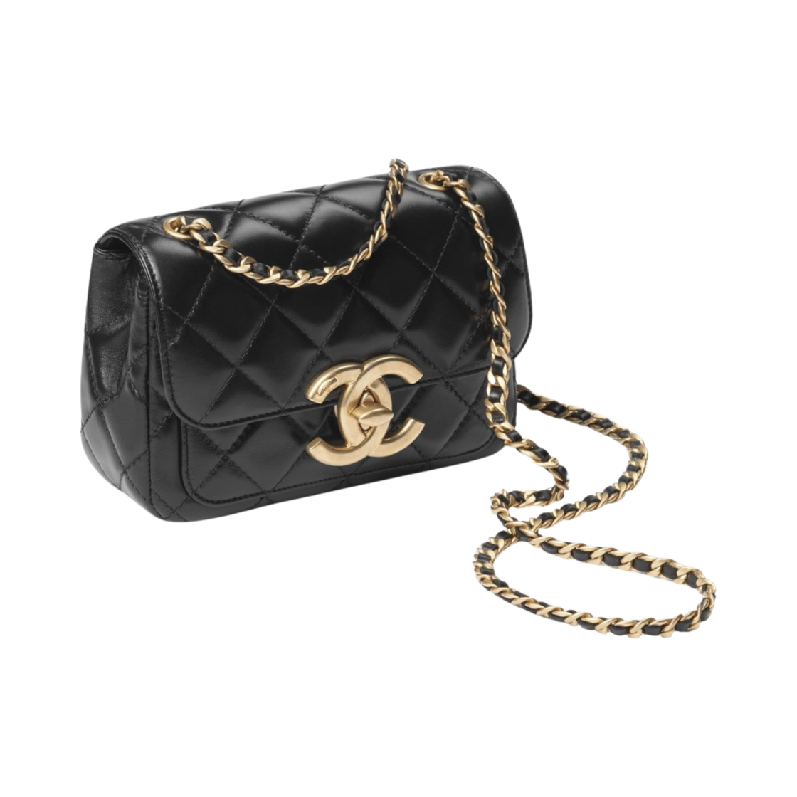 샤넬 미니 플랩백 램스킨 & 골드 메탈 블랙(Chanel Mini Flap Bag Lambskin & Gold Black) - 2