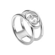 Gucci Interlocking G Wide Open Band Silver