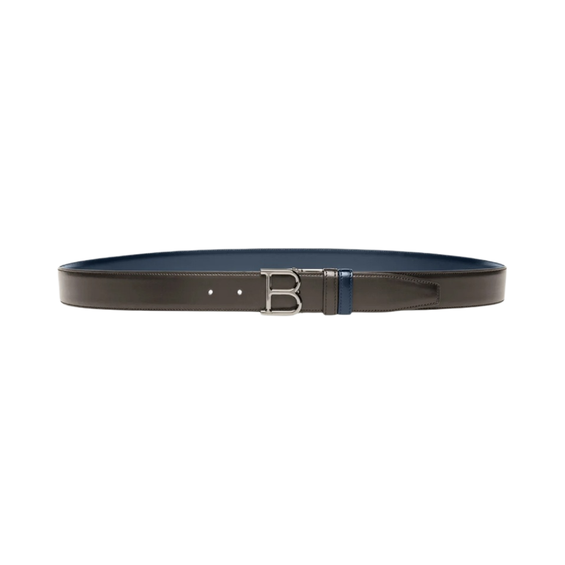 발리 B 버클 35mm 벨트 브라운 네이비(Bally B Buckle 35mm Belt Brown Navy)