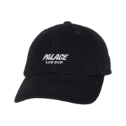 Palace Leather Strap 6-Panel Black - 21SS