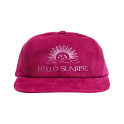 Hello Sunrise Corduroy OG Logo 6Panel Cap Vintage Pink