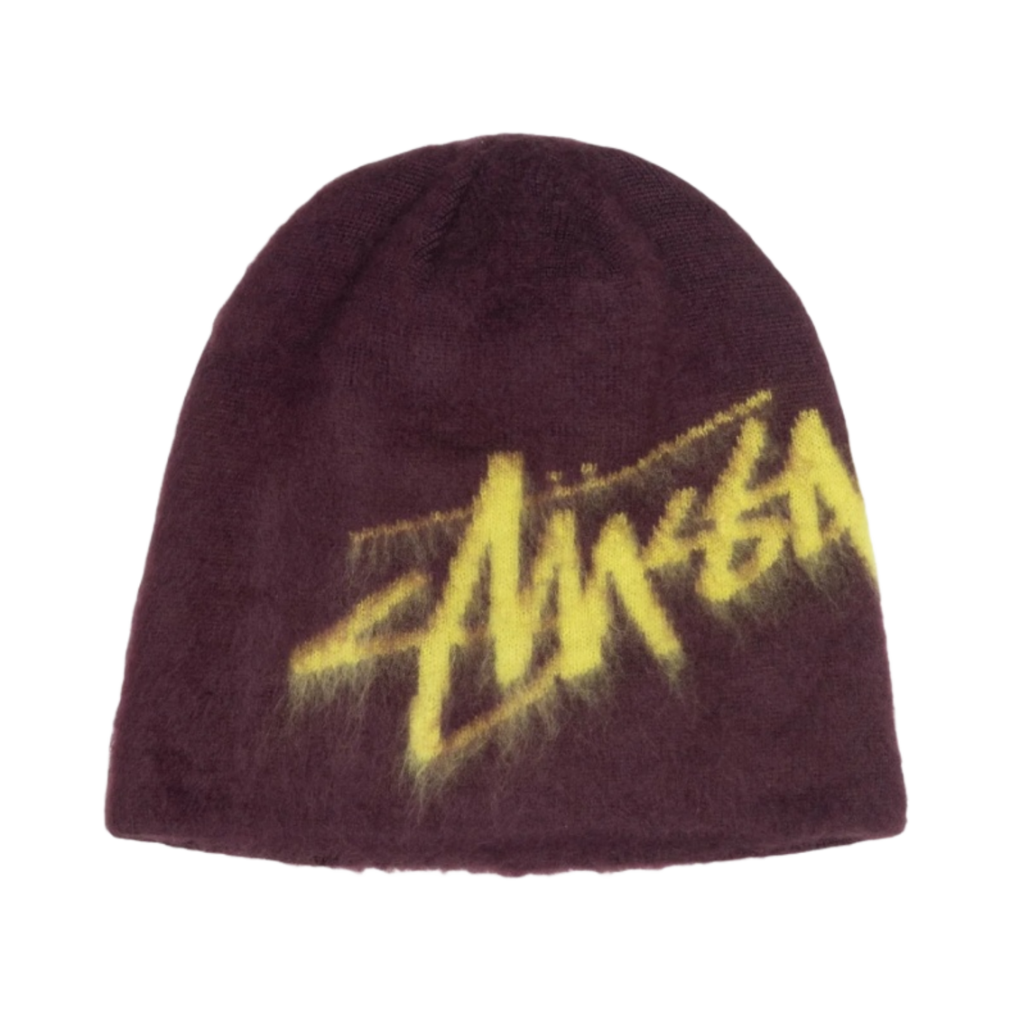 스투시 브러쉬드 아웃 스탁 스컬캡 비니 에그플랜트(Stussy Brushed Out Stock Skullcap Beanie Eggplant)