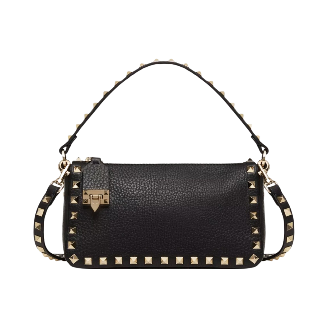 발렌티노 락스터드 그레이니 카프스킨 스몰 크로스바디백 블랙(Valentino Rockstud Grainy Calfskin Small Crossbody Bag Black) - 1