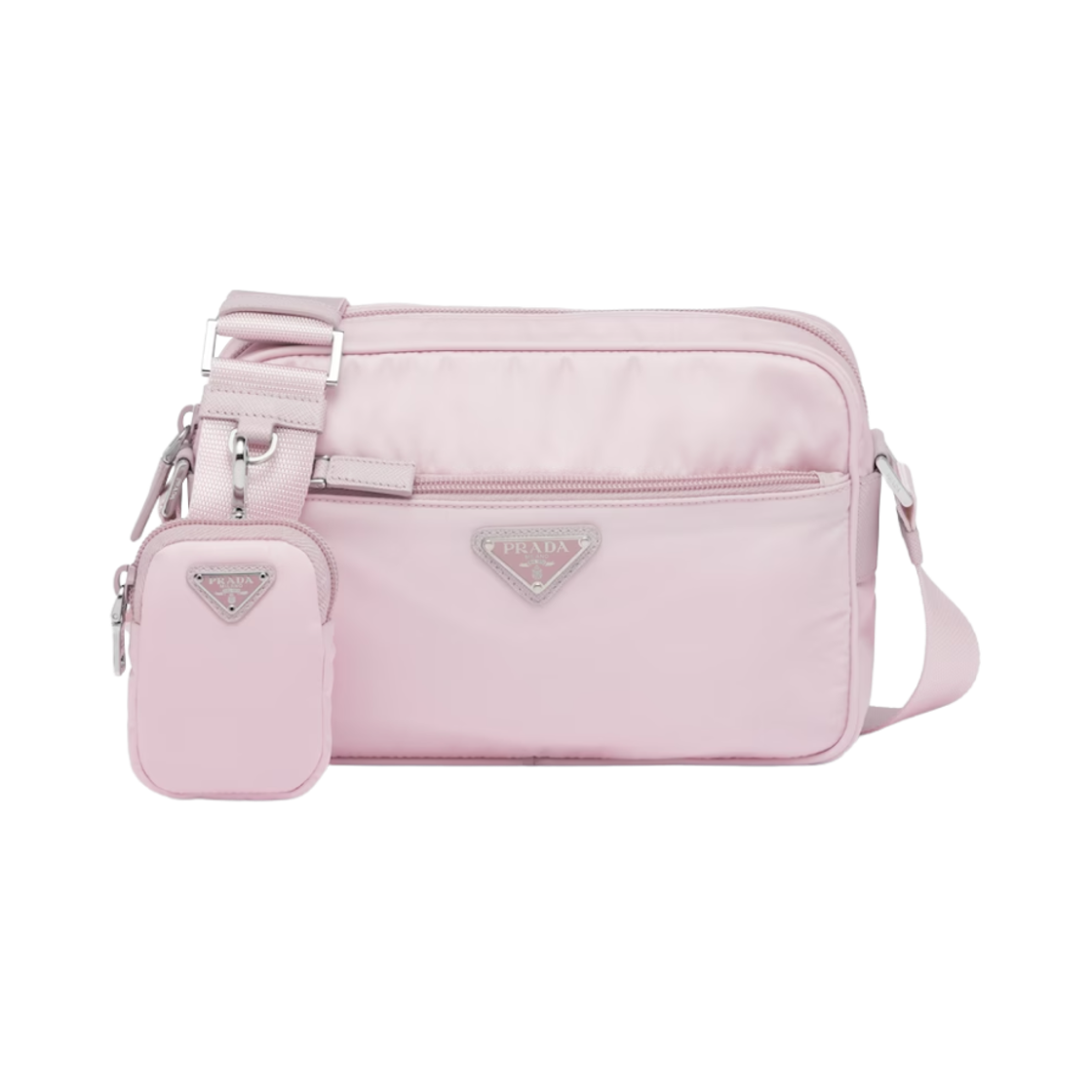 프라다 리나일론 렉탱글 숄더백 앨러배스터 핑크(Prada Re-Nylon Rectangle Shoulder Bag Alabaster Pink) - 1