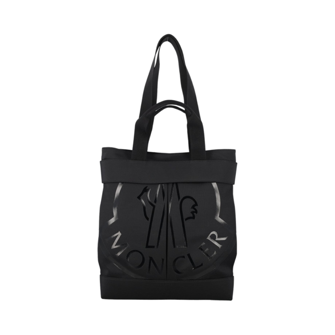 I2-09A-5D00006-M3267-999 Moncler Cut Logo Print Tote Bag Black - 23FW