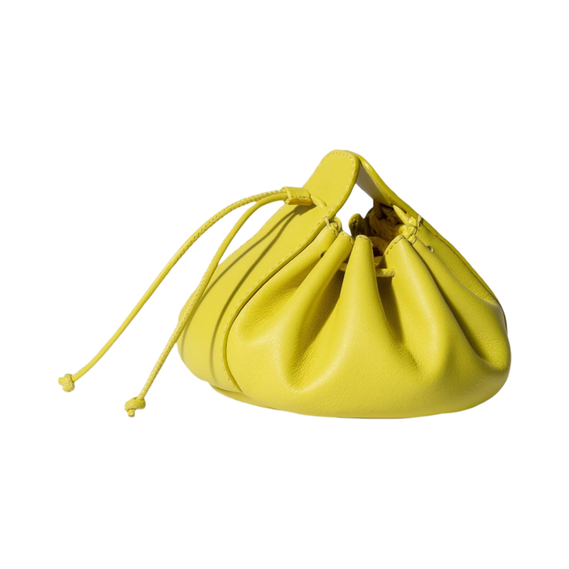 WBR22COMP004 Hereu Fruita Packable Knitted Cotton Net Bag Lemon