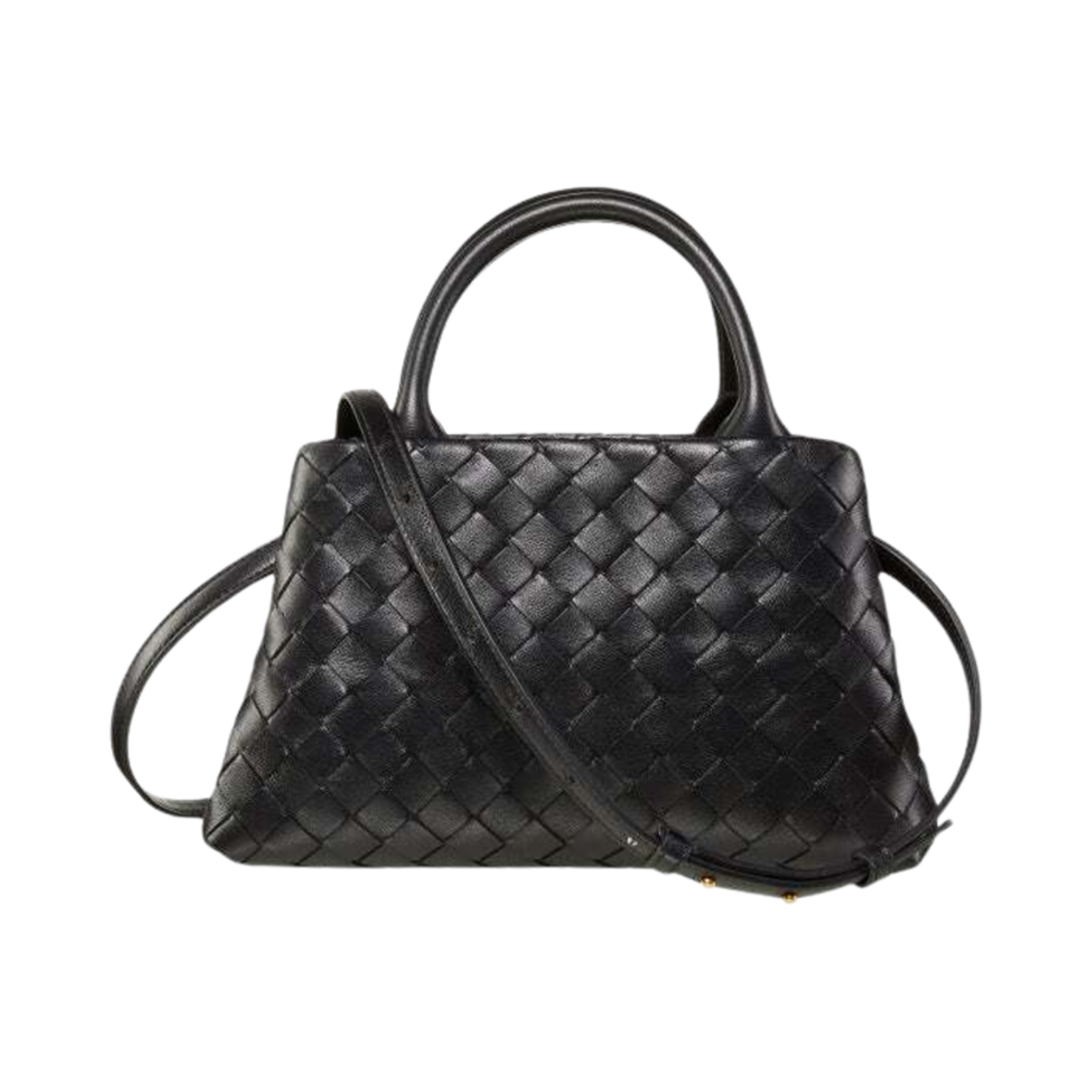 607326V3UH38803 Bottega Veneta Intrecciato Roma Top Handle Bag Black