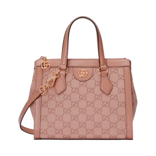 Gucci Ophidia GG Small Tote Bag Pink Canvas