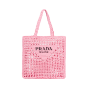 Prada Raffia Tote Bag Petal Pink