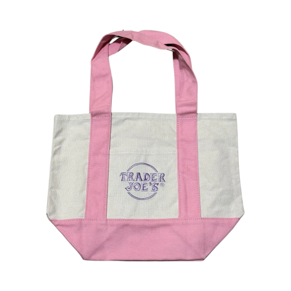 트레이더 조 미니 파스텔 캔버스 토트백 핑크(Trader Joe's Mini Pastel Canvas Tote Bag Pink)