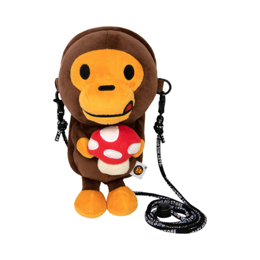 - BAPE Baby Milo Plush Mobile Bag Brown