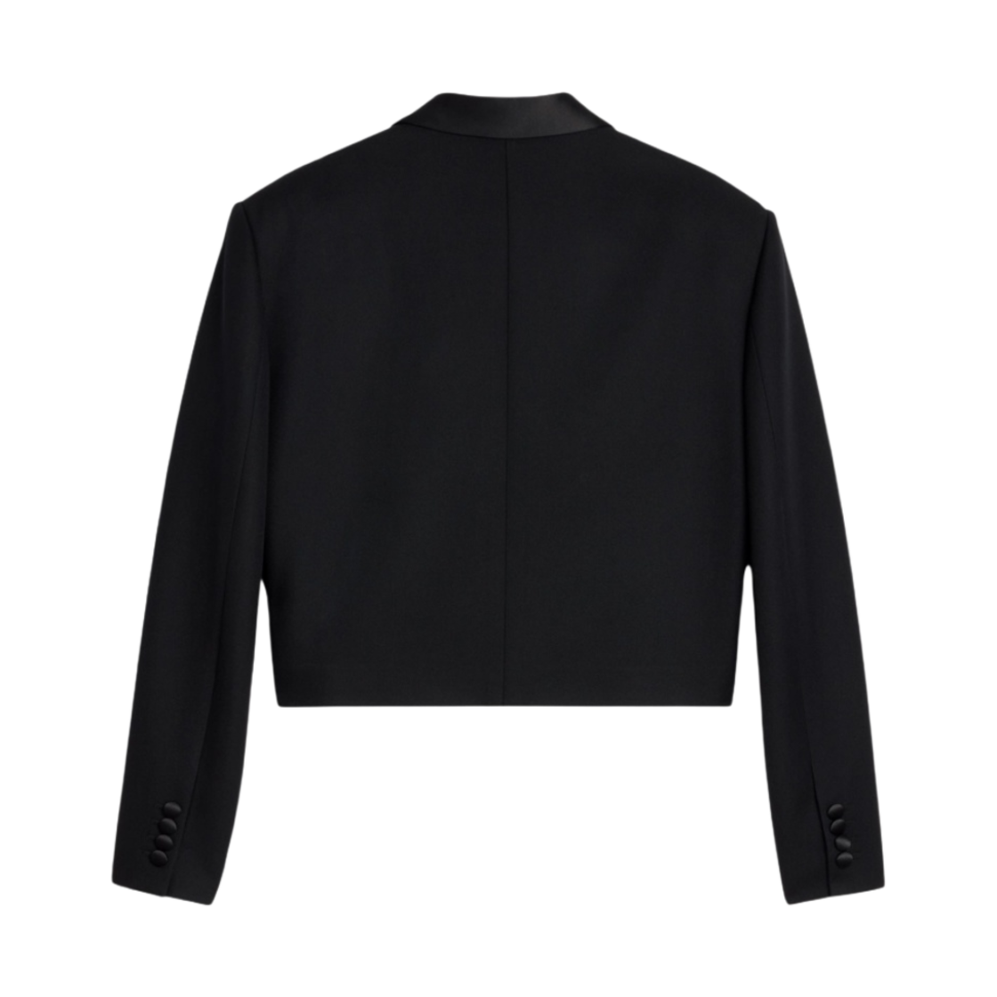(W) 셀린느 그랑 드 뿌드르 스펜서 턱 자켓 블랙((W) Celine Spencer Tux Jacket in Grain de Poudre Black) - 2