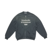 Acne Studios Zip Sweater Logo Black