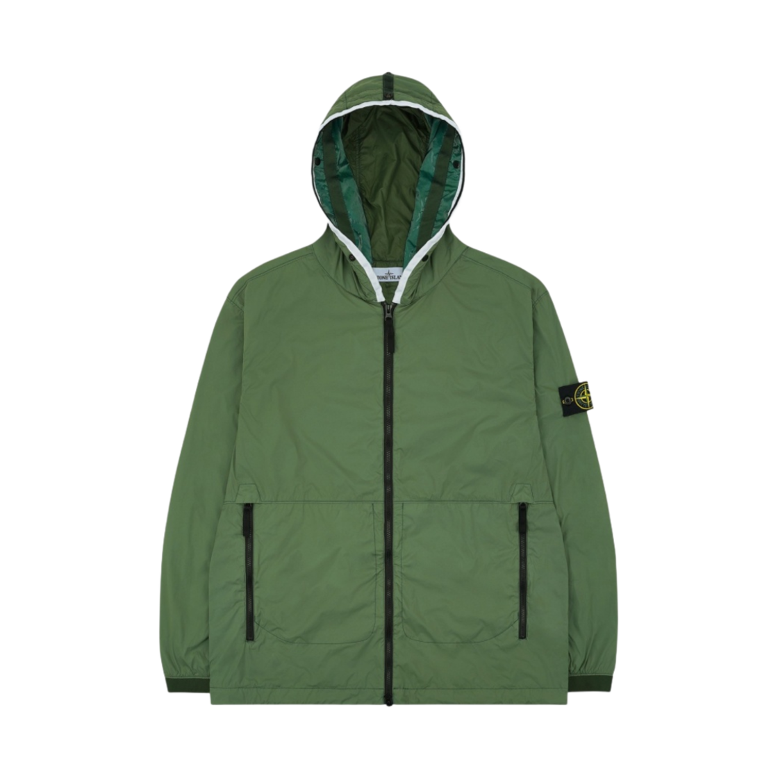 스톤 아일랜드 41131 스킨 터치 나일론 TC 가먼트 다이드 후드 블루종 올리브 그린 - 22SS(Stone Island 41131 Skin Touch Nylon-TC Garment Dyed Hooded Blouson Olive Green - 22SS) - 1