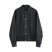 Polyteru x 1011 Paisley Trucker Jacket Cotton Charcoal - 23FW