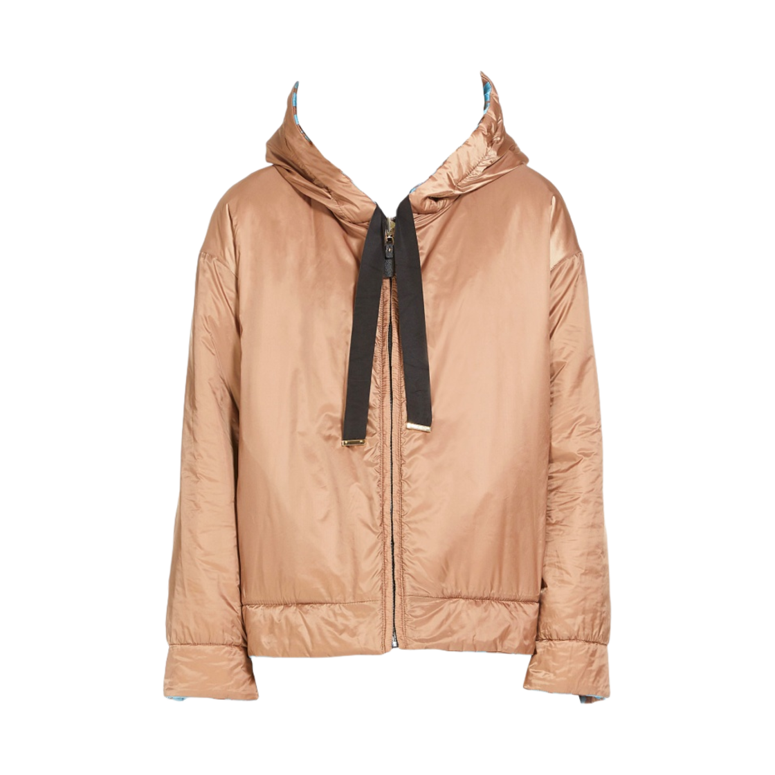 (W) 막스마라 더 큐브 리버시블 발수 소재 캔버스 다운 자켓 터콰이즈((W) Max Mara The Cube Reversible Water-Repellent Canvas Down Jacket Turquoise) - 2