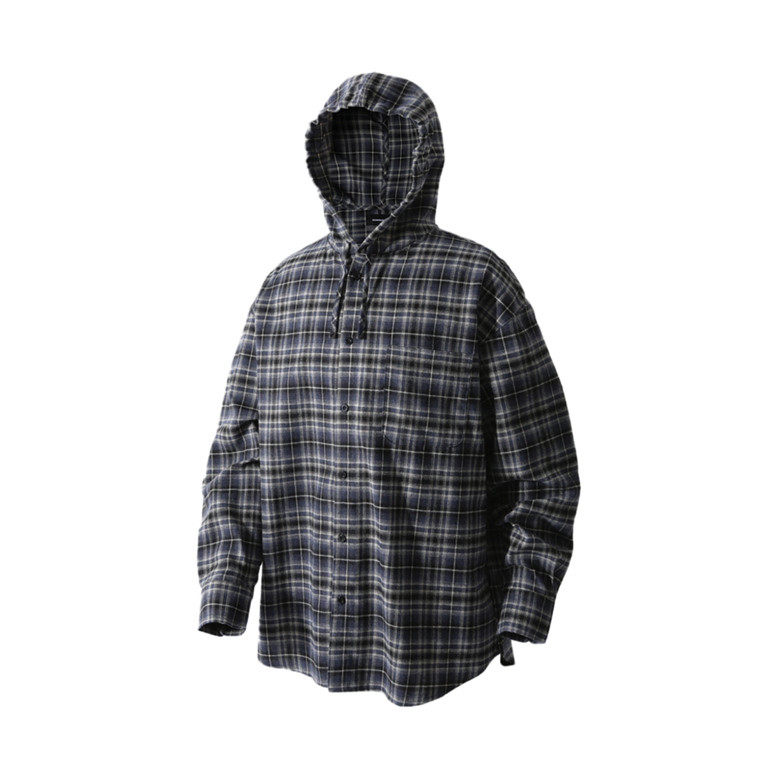 로어링라드 플란넬 체크 오버 후드 셔츠 네이비(ROARINGRAD Flannel Check Over Hood Shirt Navy)