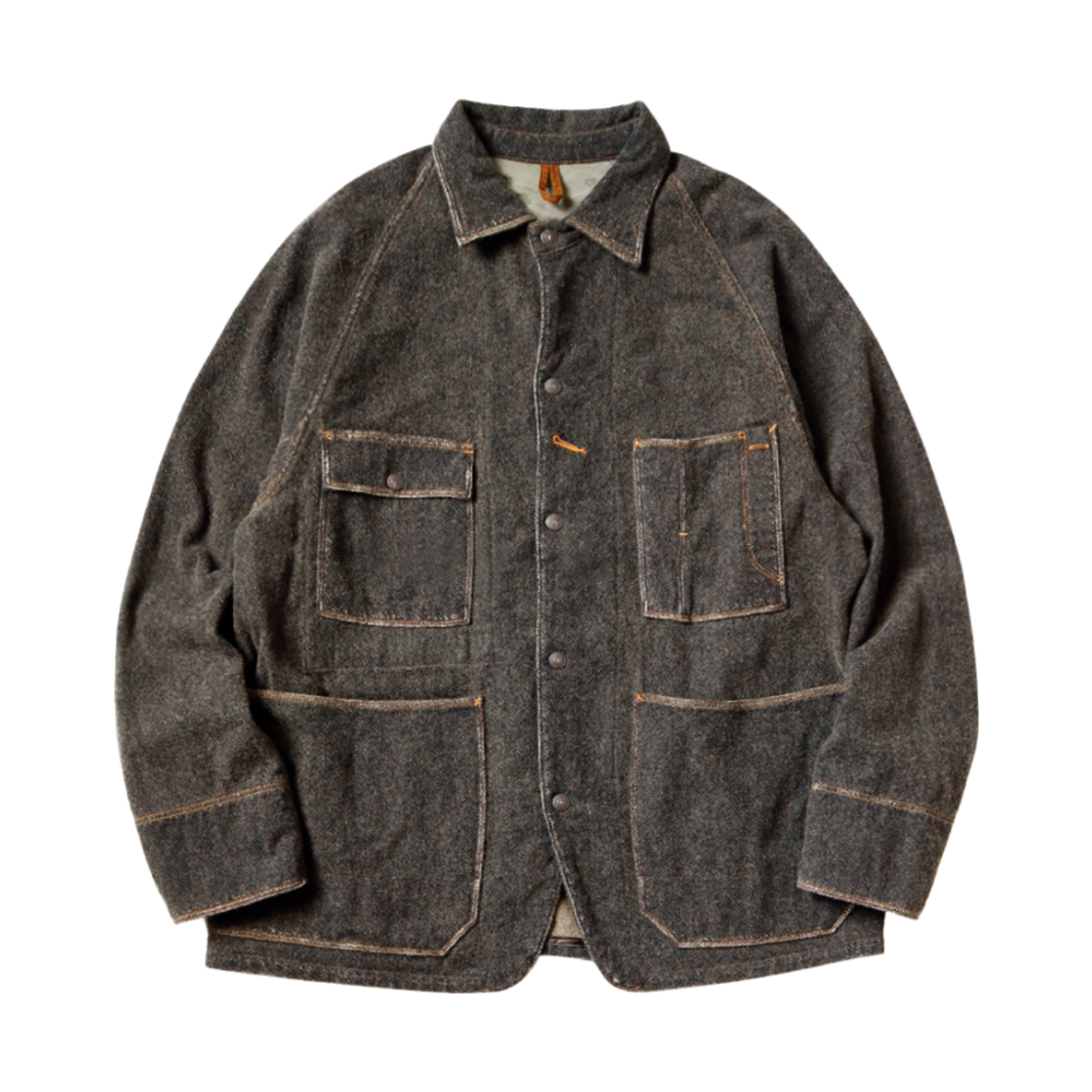 캐피탈 트윌 에이지드 울 캑터스 커버올 페이디드 차콜(Kapital Twill Aged Wool Cactus Coverall Faded Charcoal) - 1